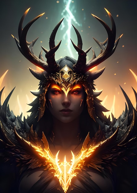 The girl with the golden horns