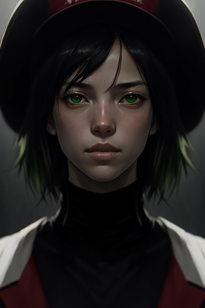 緑色の瞳の少女