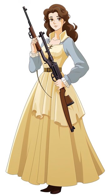 手に銃を持った女の子