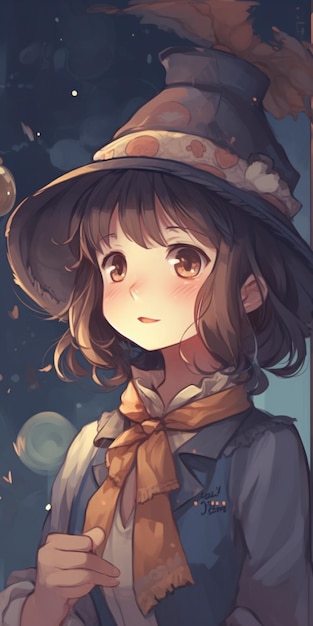 A girl with a hat and a scarf