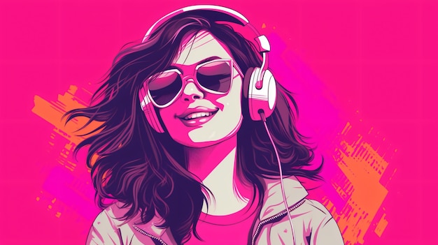 Girl With Headphones