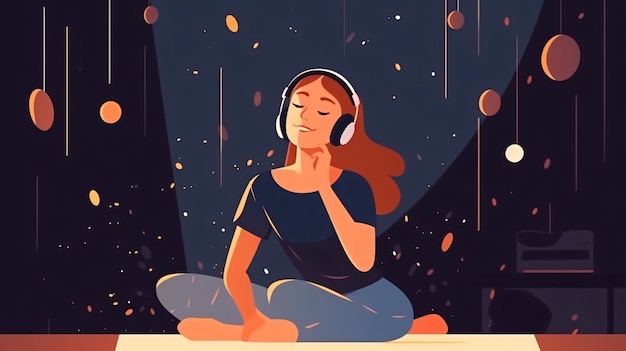 Girl with Headphones