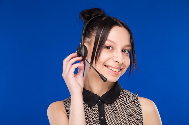 Girl with headset