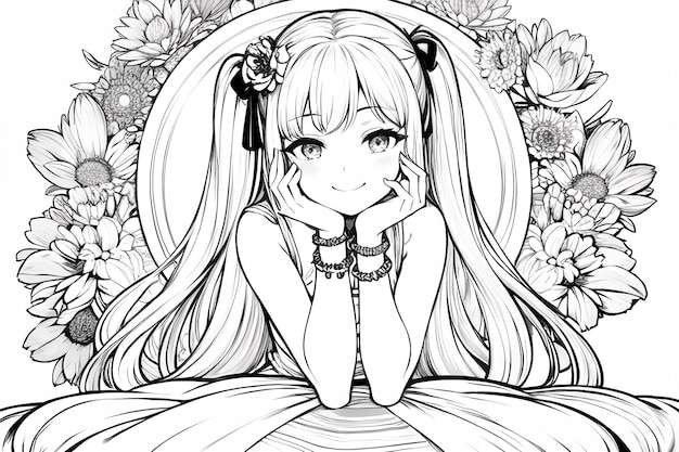 Cute Anime Cat Girl Coloring Pages - Get Coloring Pages