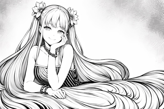 A girl with long hair and a smile