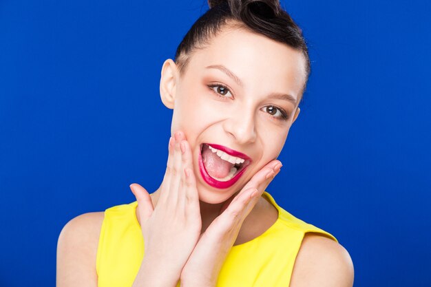 Girl with make-up and clothing