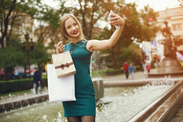 girl with packages