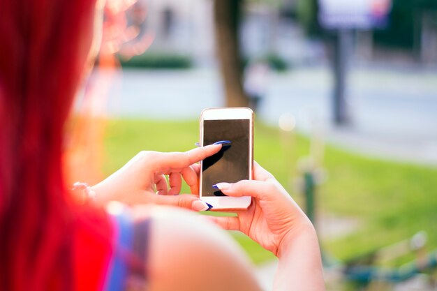 Girl with the phone