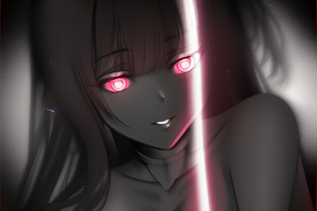 The girl with the red eyes