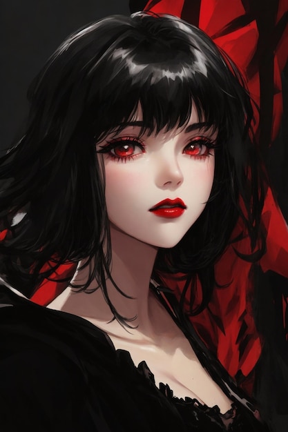 the girl with red eyes