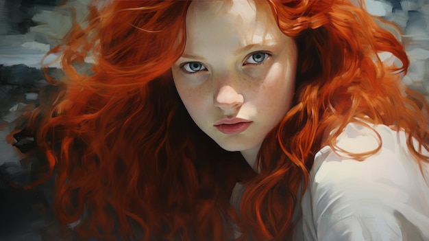 girl with red hair