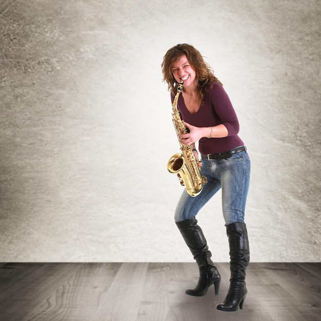 girl with sax
