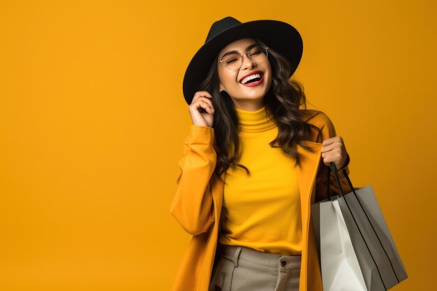 Girl with shopping bags