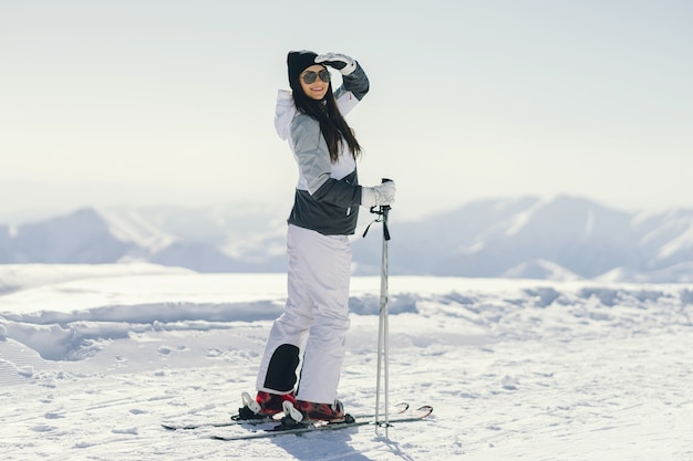 girl with ski