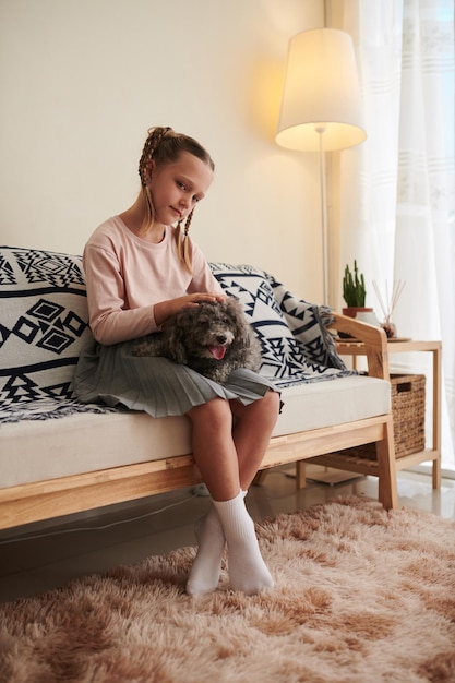 Girl with Small Dog