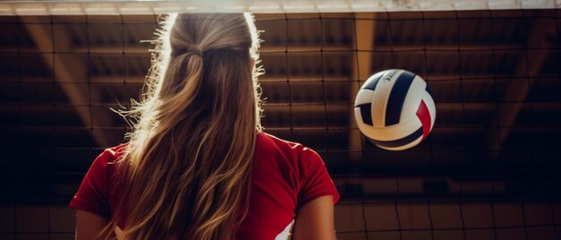 Photo a girl with a soccer ball in front of a wall with the letter t on it