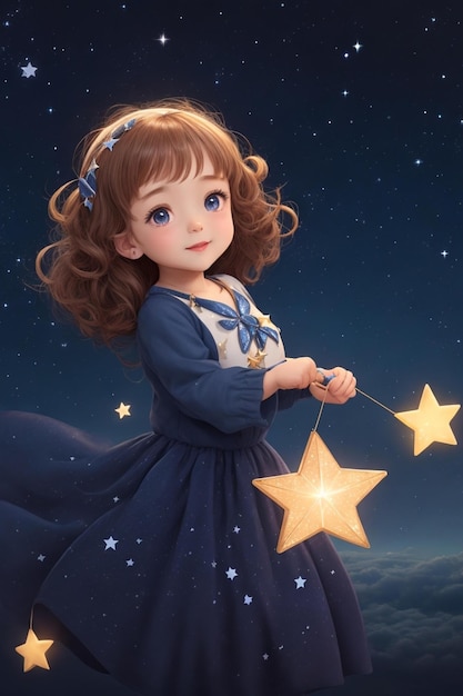 A girl with a star in her hair