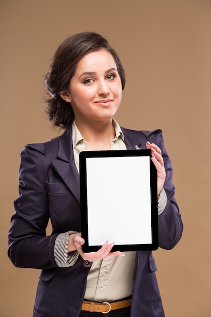 Girl with the tablet