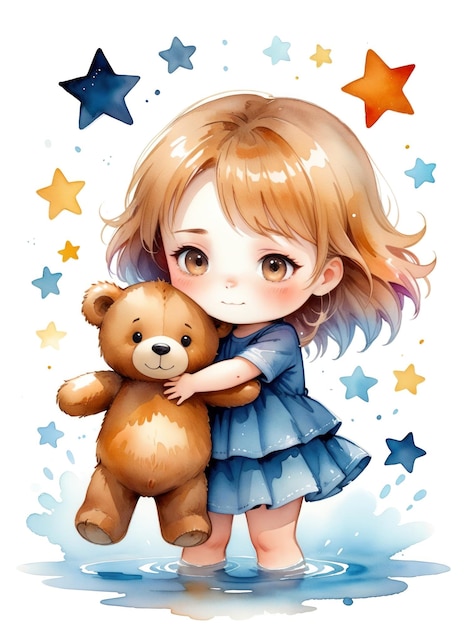 girl with teddy bear