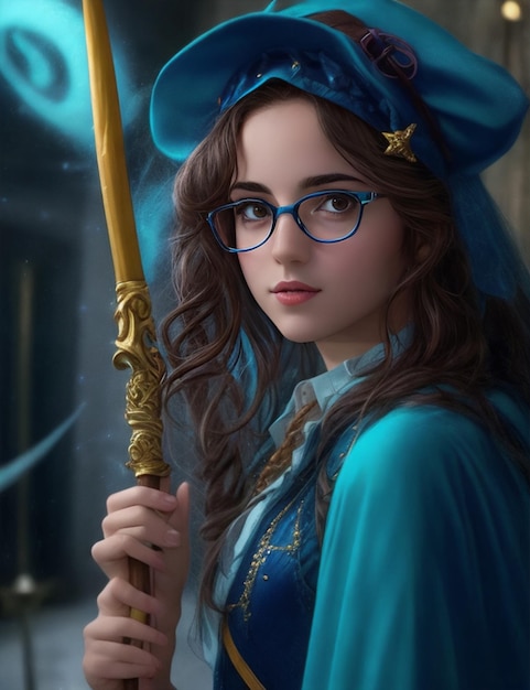 girl with a wand