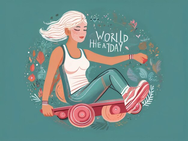 a girl with a white tank top and a graphic of a girl on a skateboard