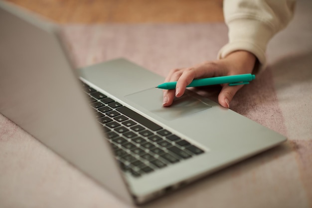 Girl Working on Laptop