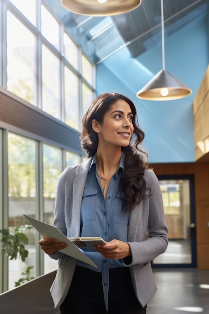 Girl working in the office