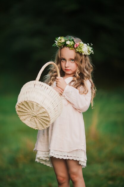 Girl in wreath