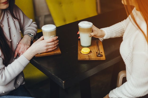 Girls in cafe