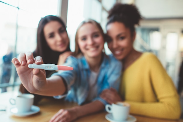 Girls in cafe