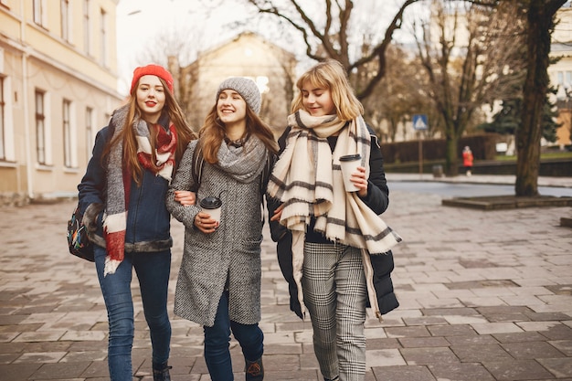 Girls in a city