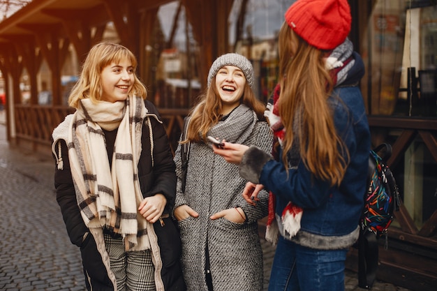 Girls in a city