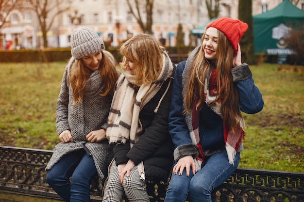 Girls in a city