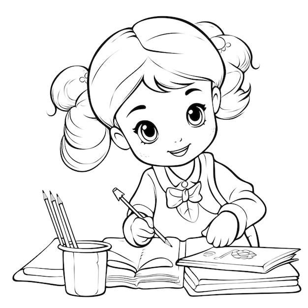 Photo girls coloring page