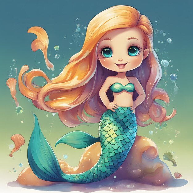 Photo girls mermaid vector graphic