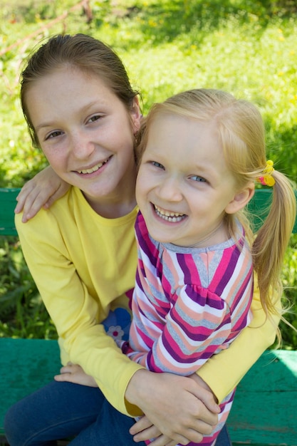 Girls outdoors