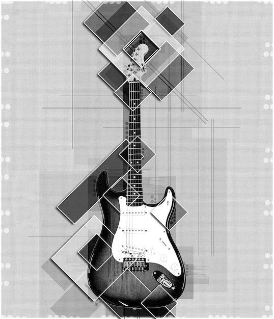 Gitaar foto-effect foto illustratie