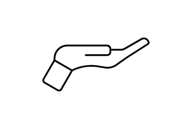 Give hand icon gesture line symbol web app sign