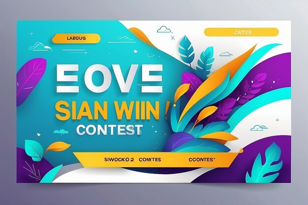 Giveaway contest enter to win banner template