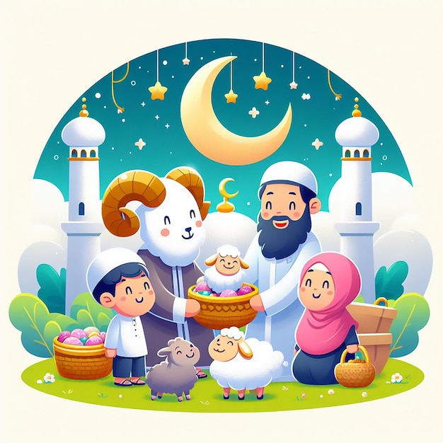 Photo giving this eid ul adha with your loved ones aigenerated