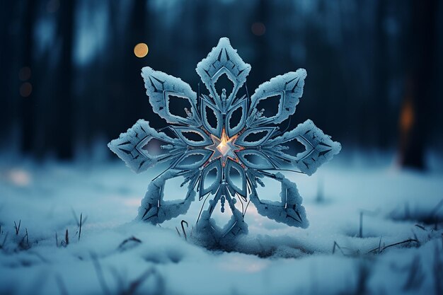 Photo glacial grace snowflake photo