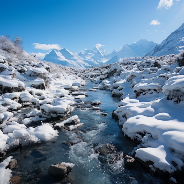 Glacial Grandeur Winter Landscape Photo