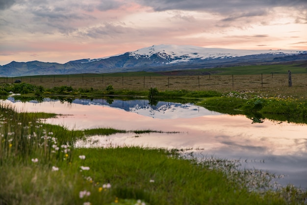 Photo glaciar view in iceland