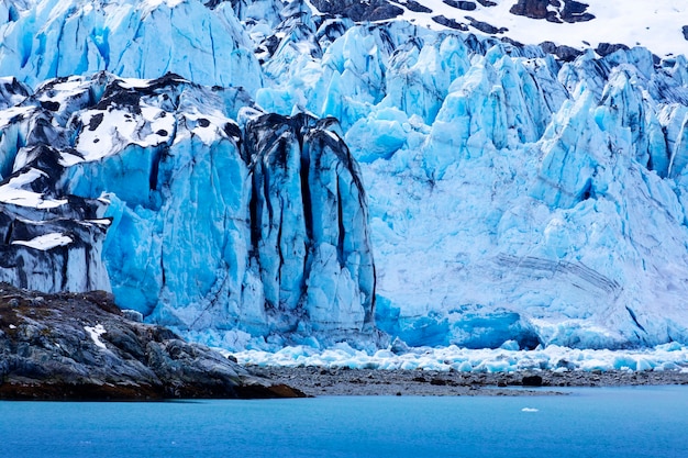 Foto glacier bay national park, alaska, vs, wereldnatuurerfgoed