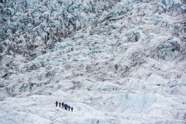 Glacier hike people