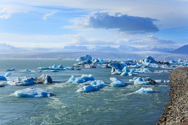 아이슬란드 동부의 빙하 석호