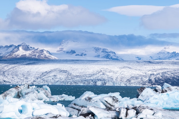 Ледниковая лагуна, Jokulsarlon в Исландии