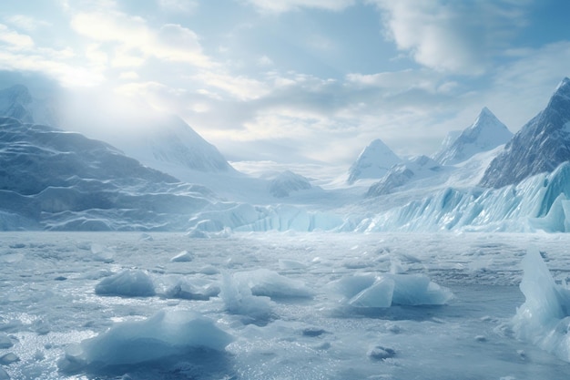 Glacier landscape photography