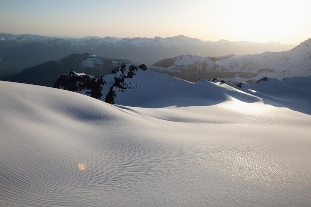 Glacier Mountain Luchtfoto Canadese Natuur Achtergrond