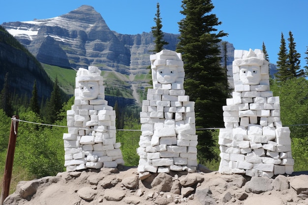 Foto glacier national park peaks natuur sculpturen